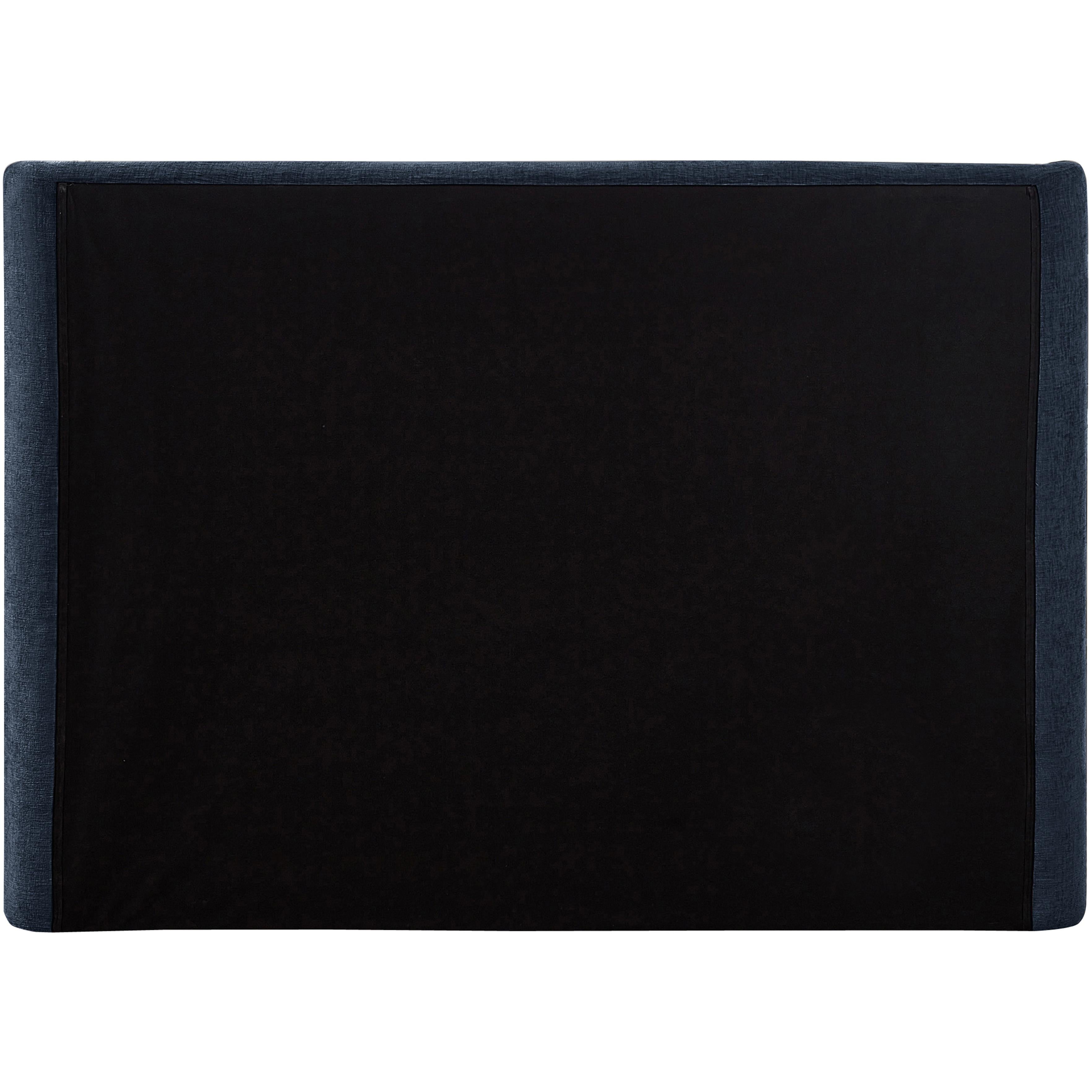 Meridian Penny Navy Chenille Fabric King Bed