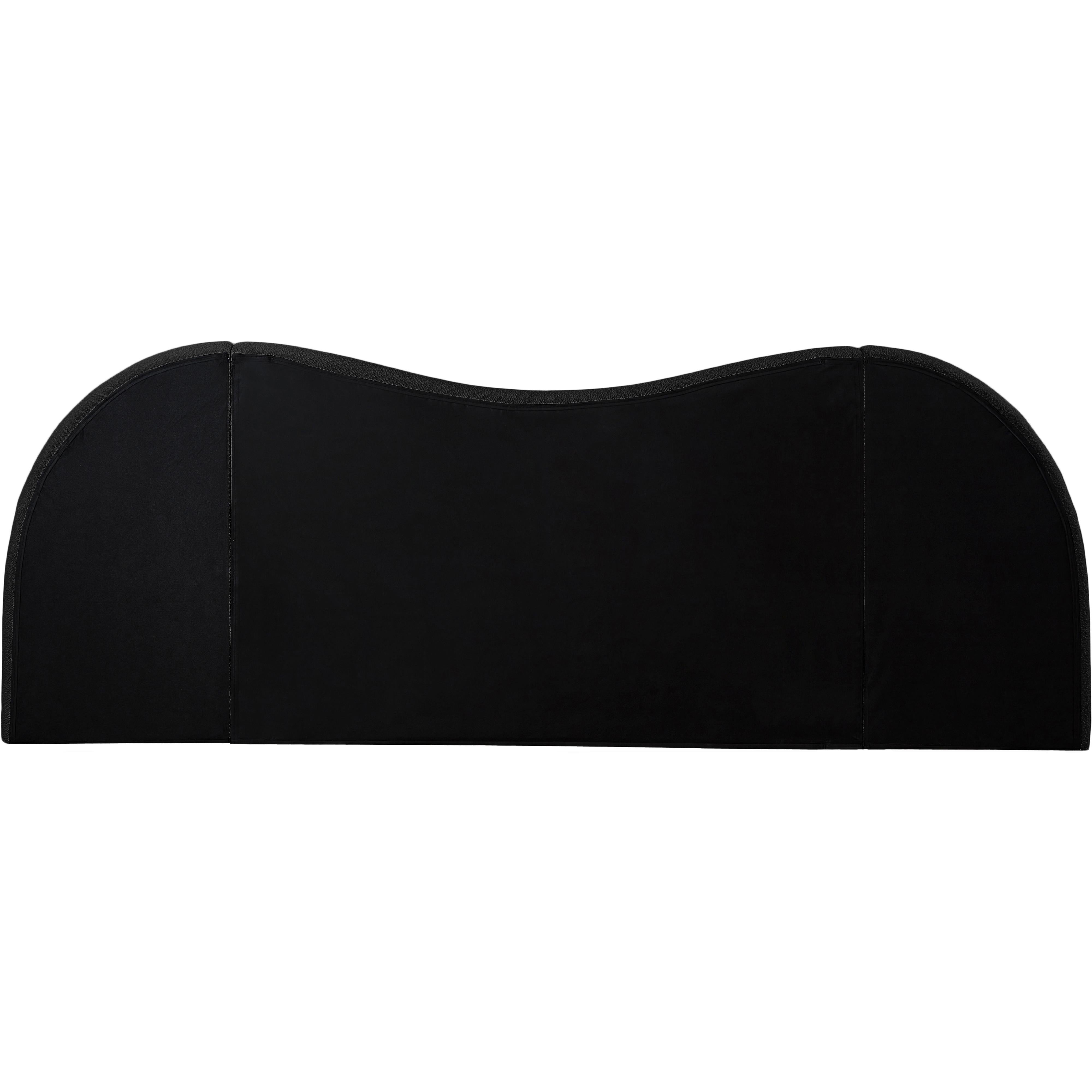 Meridian Everest Black Boucle Fabric Queen Bed (3 Boxes)