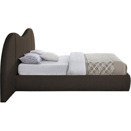 Meridian Everest Brown Boucle Fabric Queen Bed (3 Boxes)