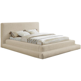 Meridian Dane Beige Teddy Fabric King Bed (3 Boxes)