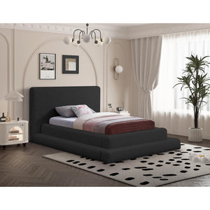 Meridian Dane Black Teddy Fabric Twin Bed (3 Boxes)