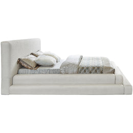 Meridian Dane Cream Teddy Fabric King Bed (3 Boxes)