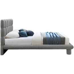 Meridian Deco Grey Boucle Fabric King Bed (3 Boxes)