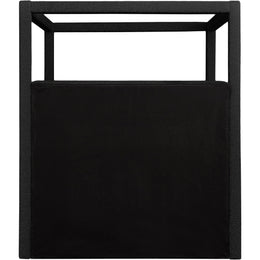 Meridian Eden Black Boucle Fabric Queen Bed (3 Boxes)