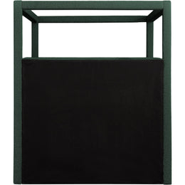 Meridian Eden Green Boucle Fabric Queen Bed (3 Boxes)