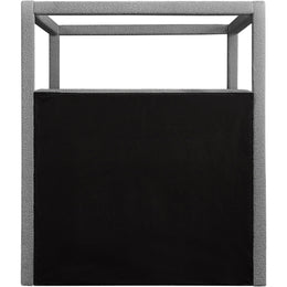 Meridian Eden Grey Boucle Fabric King Bed (3 Boxes)