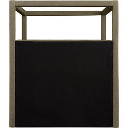 Meridian Eden Olive Boucle Fabric King Bed (3 Boxes)