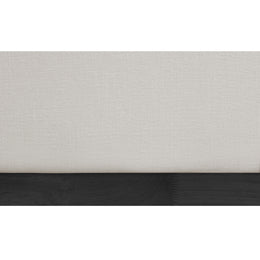 Meridian Flynn Beige Linen Textured Fabric Full Bed