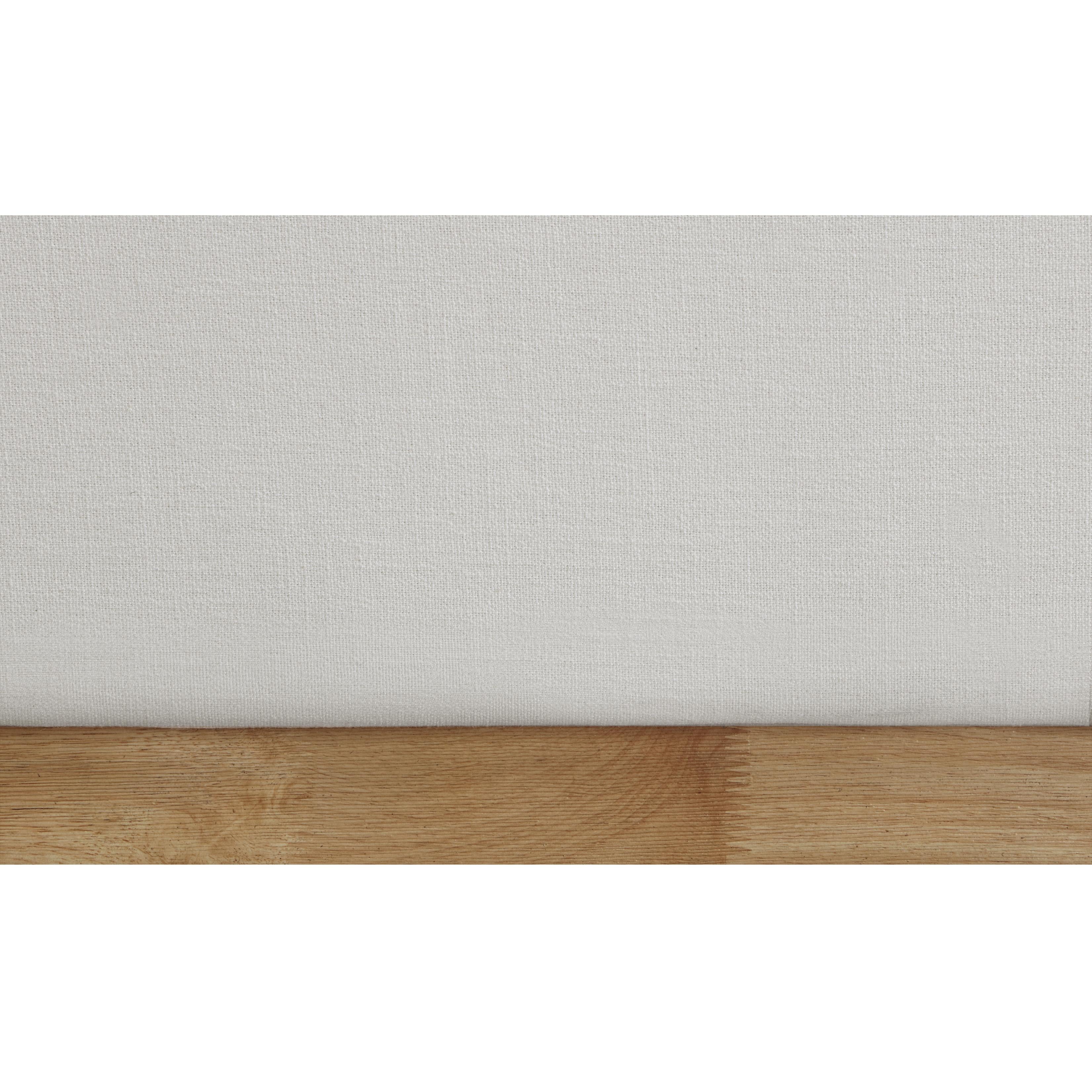 Meridian Flynn Cream Linen Textured Fabric King Bed