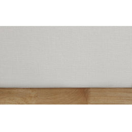 Meridian Flynn Cream Linen Textured Fabric Queen Bed