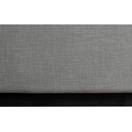 Meridian Flynn Grey Linen Textured Fabric Twin Bed