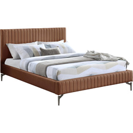 Meridian Gallo Cognac Vegan Leather King Bed