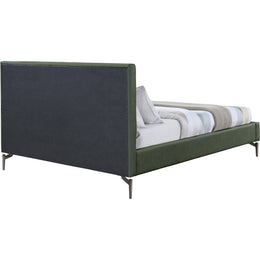 Meridian Gallo Green Vegan Leather Full Bed