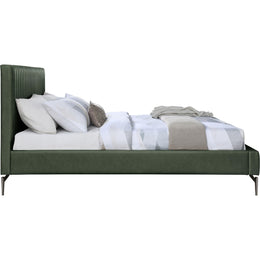 Meridian Gallo Green Vegan Leather King Bed