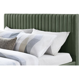 Meridian Gallo Green Vegan Leather Queen Bed