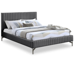 Meridian Gallo Dark Grey Vegan Leather Full Bed