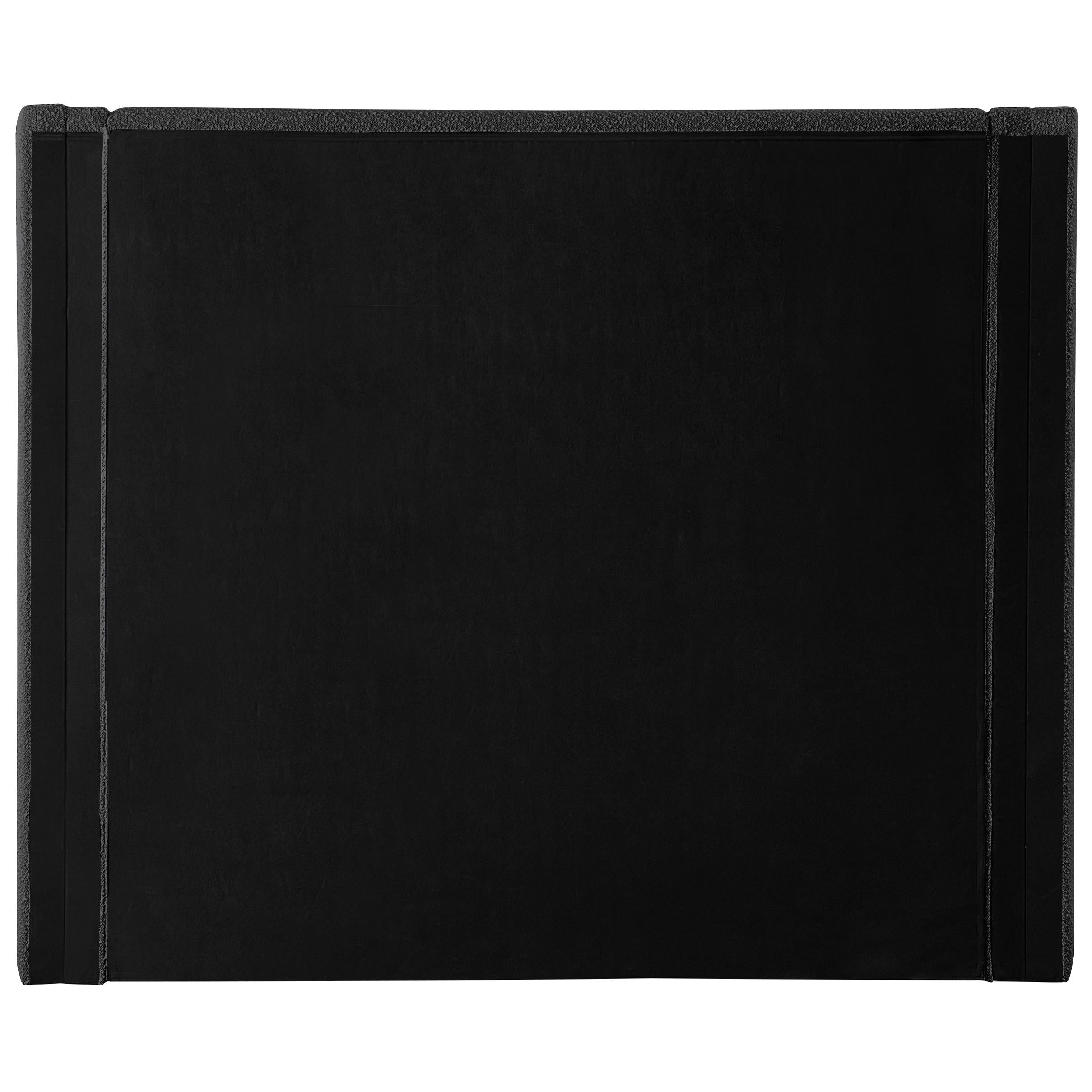 Meridian Halton Black Boucle Fabric Queen Bed (3 Boxes)