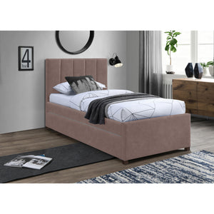 Meridian Hudson Brown Vegan Leather Twin Trundle Bed