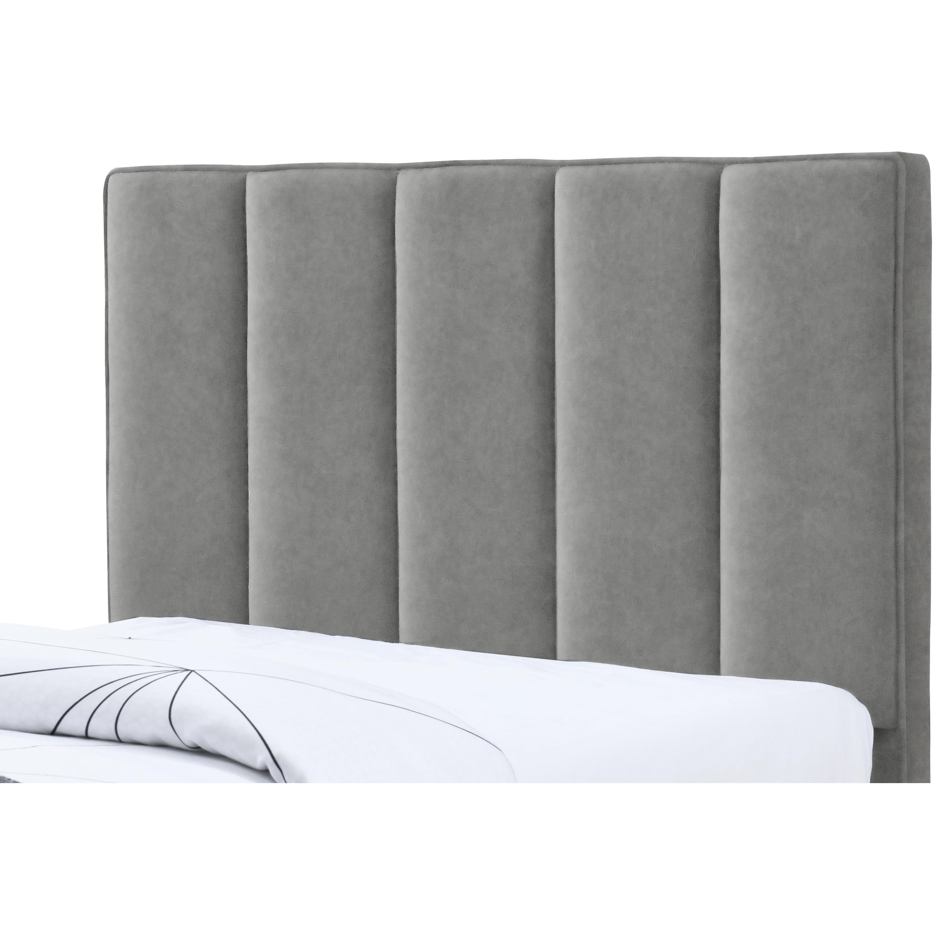 Meridian Hudson Grey Vegan Leather Twin Trundle Bed