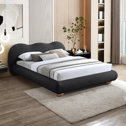 Meridian Hyde Black Boucle Fabric Full Bed (3 Boxes)