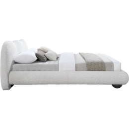 Meridian Hyde Cream Boucle Fabric Full Bed (3 Boxes)