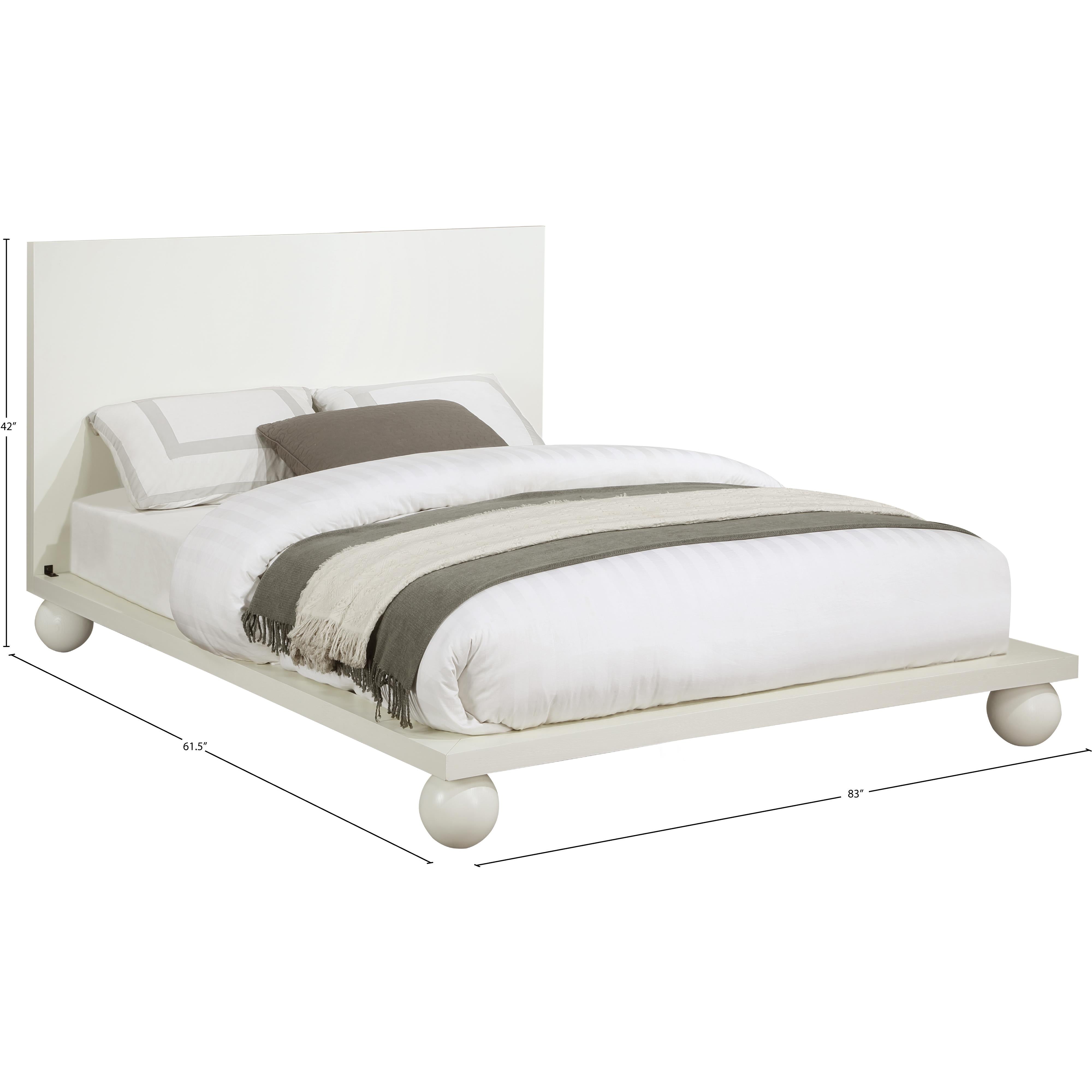 Meridian Kent Cream Queen Bed (3 Boxes)