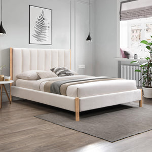 Meridian Kona Cream Polyester Fabric King Bed