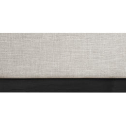 Meridian Logan Beige Linen Textured Fabric King Bed