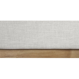 Meridian Logan Cream Linen Textured Fabric King Bed