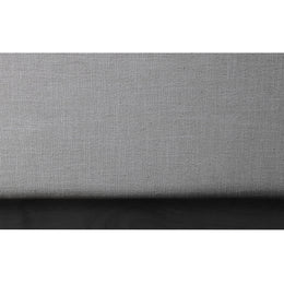 Meridian Logan Grey Linen Textured Fabric Queen Bed