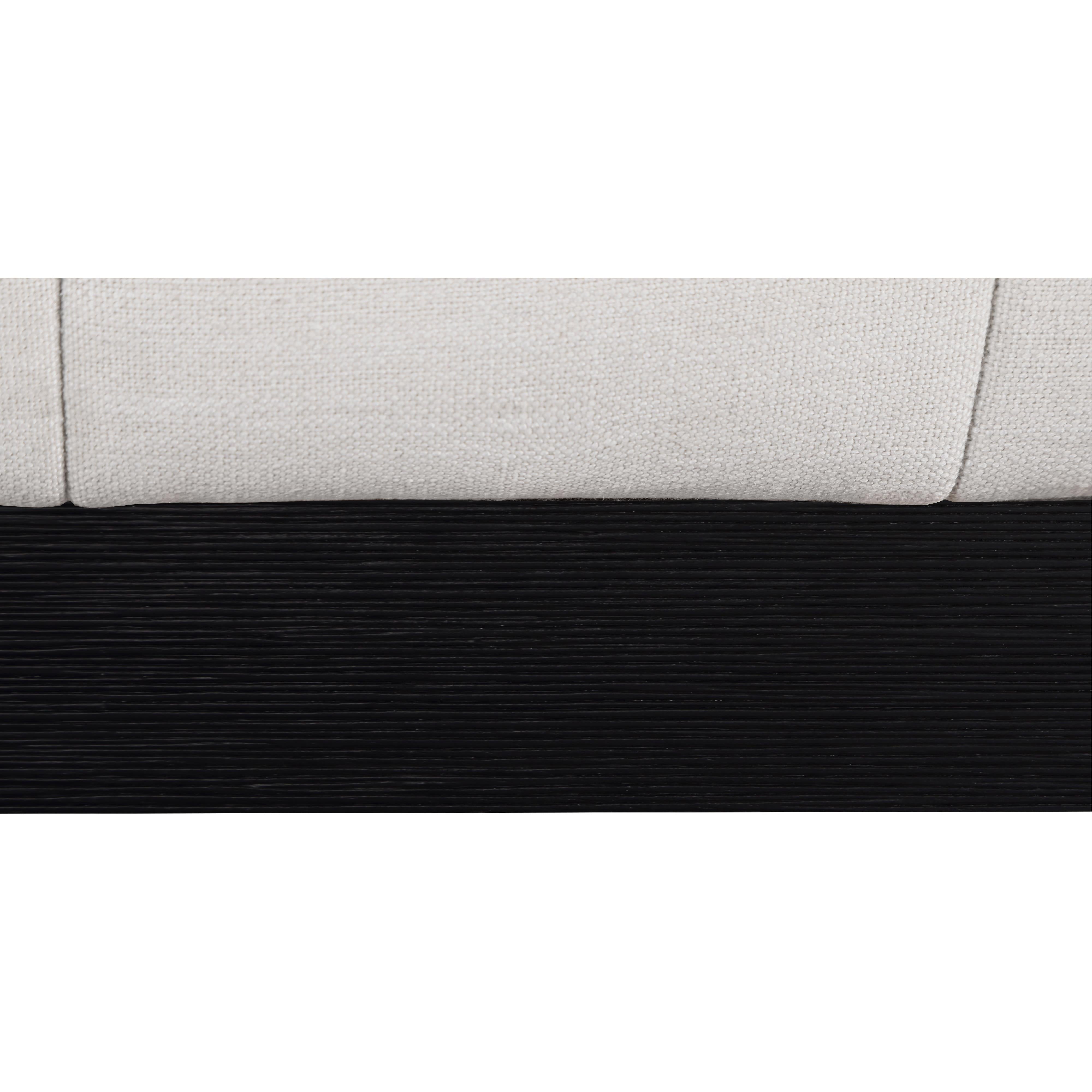 Meridian Lucia Beige Linen Textured Fabric Full Bed