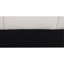 Meridian Lucia Beige Linen Textured Fabric Twin Bed
