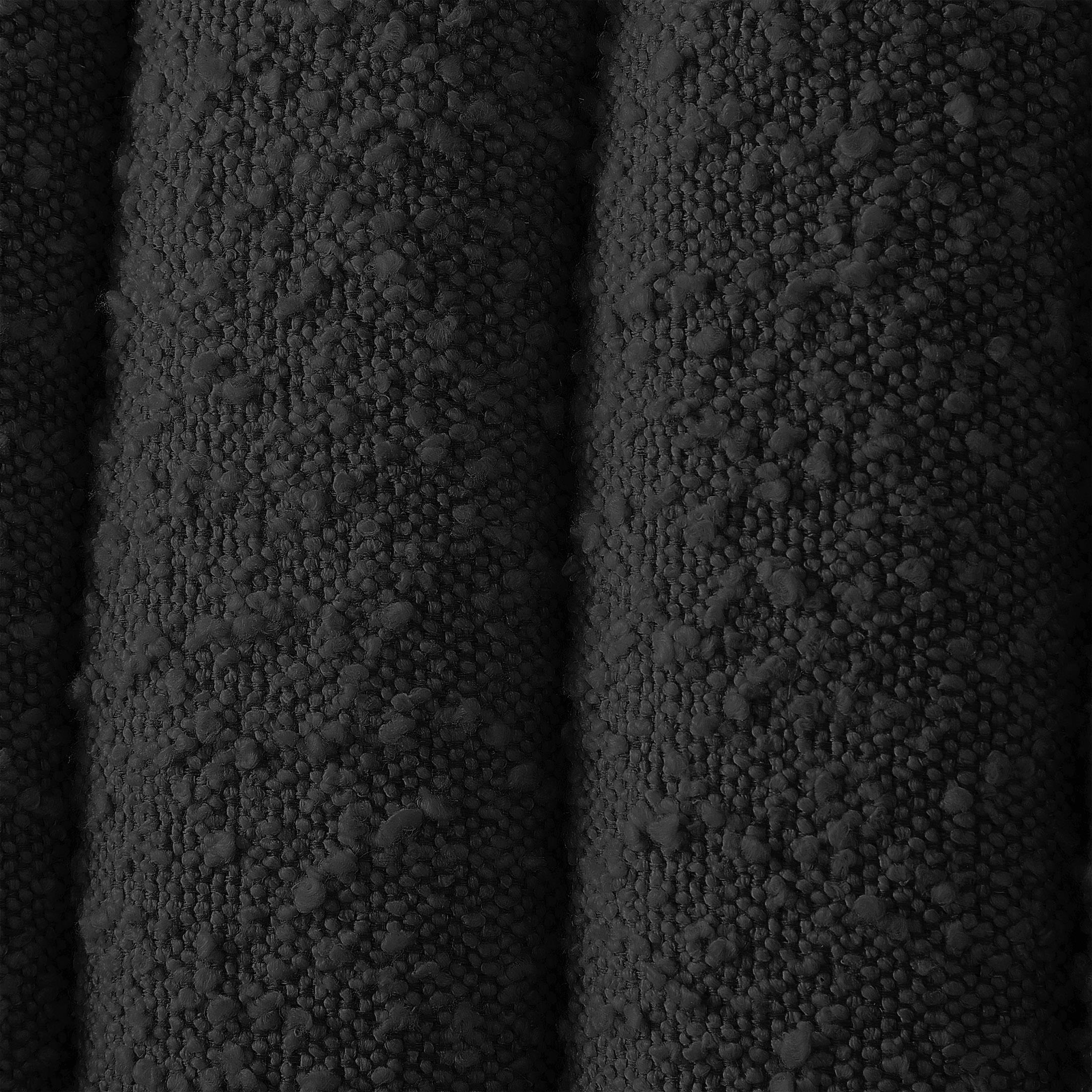 Meridian Nash Black Boucle Fabric Queen Bed