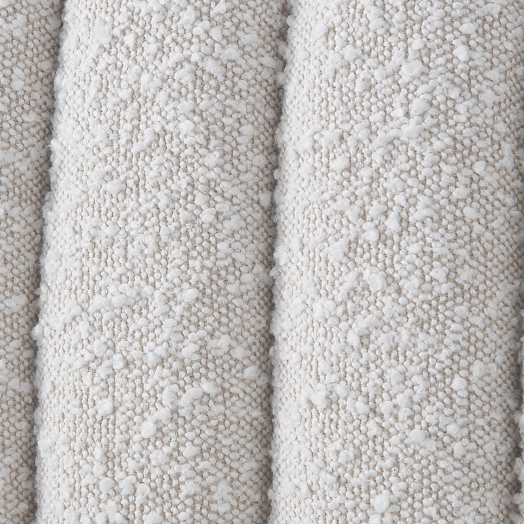 Meridian Nash Cream Boucle Fabric King Bed
