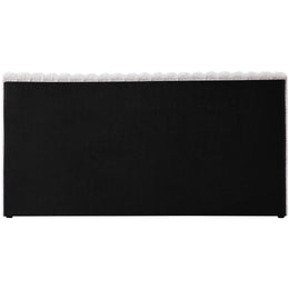 Meridian Nash Cream Boucle Fabric Queen Bed