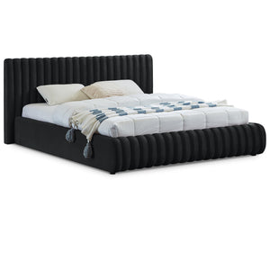 Meridian Nico Black Velvet Full Bed