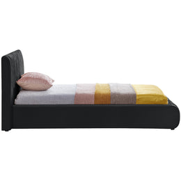 Meridian Nico Black Velvet Twin Bed