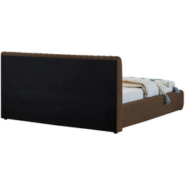 Meridian Nico Brown Velvet King Bed