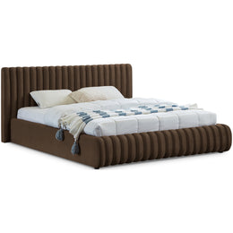 Meridian Nico Brown Velvet King Bed