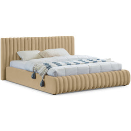 Meridian Nico Camel Velvet Full Bed