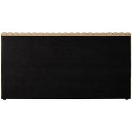 Meridian Nico Camel Velvet Queen Bed