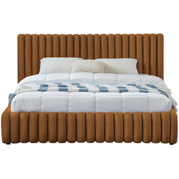 Meridian Nico Saddle Velvet Queen Bed