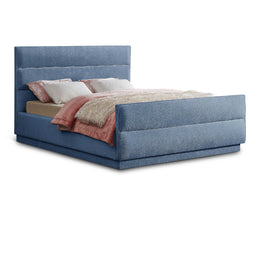 Meridian Paxton Light Blue Chenille Fabric Full Bed (3 Boxes)