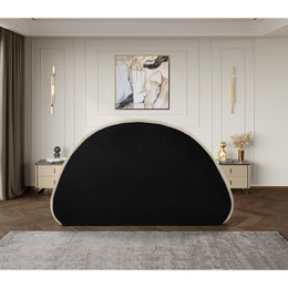 Meridian Rudy Beige Teddy Fabric King Bed