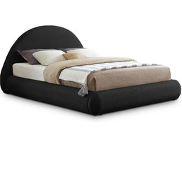 Meridian Rudy Black Teddy Fabric Full Bed