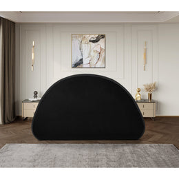 Meridian Rudy Black Teddy Fabric Full Bed