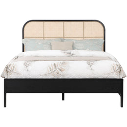 Meridian Siena Black Ash Wood Full Bed (3 Boxes)