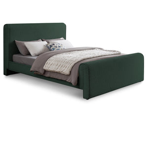 Meridian Stylus Green Boucle Fabric Full Bed (3 Boxes)