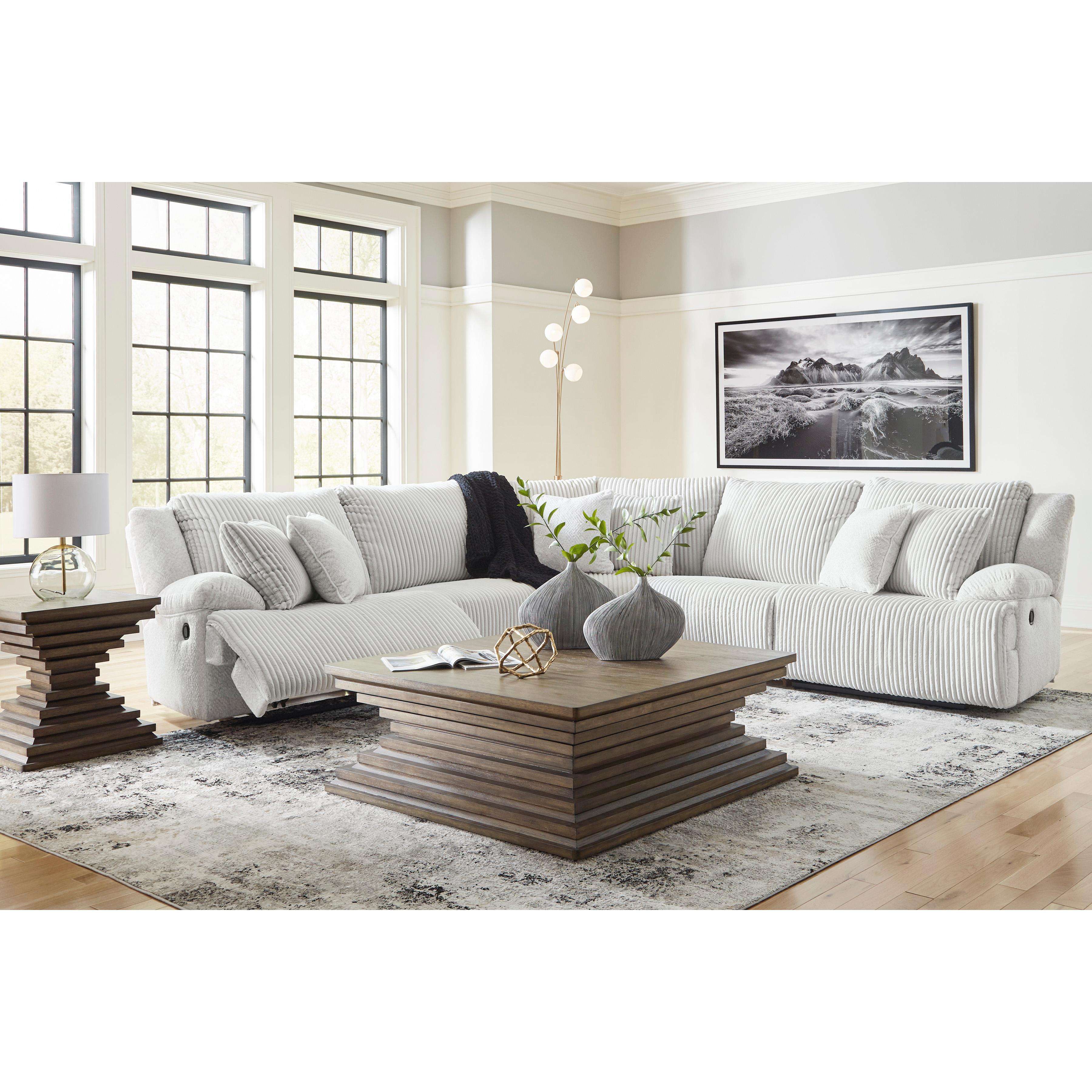 Swipe Furniture Exclusive Design Top Tier Reclining Fabric 5 pc Sectional 9270640/9270619/9270677/9270646/9270641