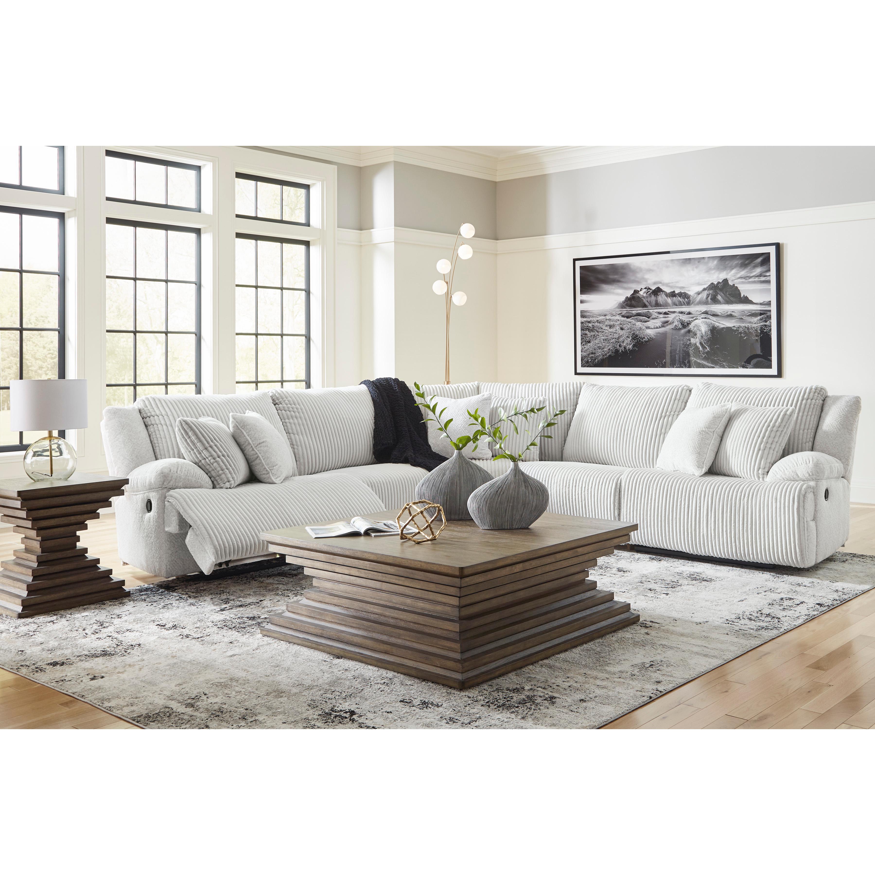 Swipe Furniture Exclusive Design Top Tier Reclining Fabric 5 pc Sectional 9270640/9270619/9270677/9270646/9270641
